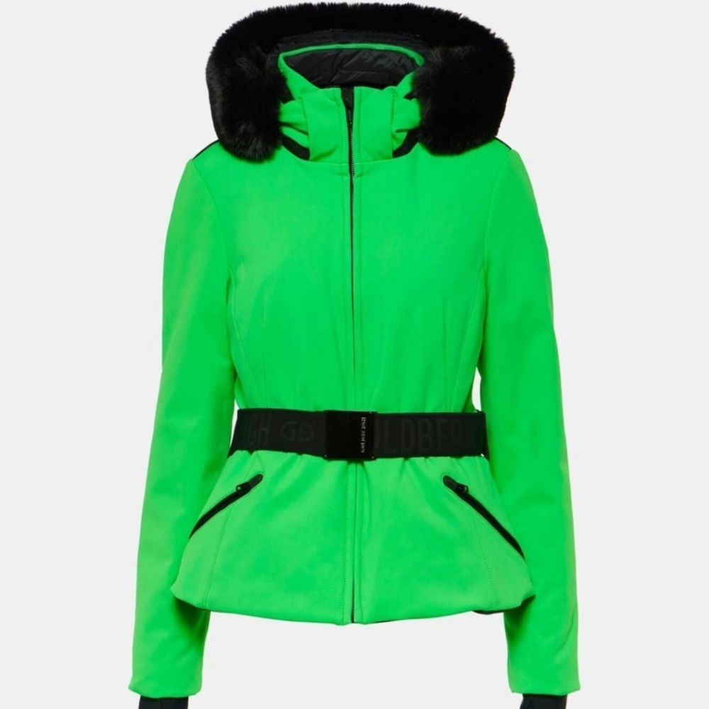 Goldbergh Vibrant Green Ski Jacket with Belt